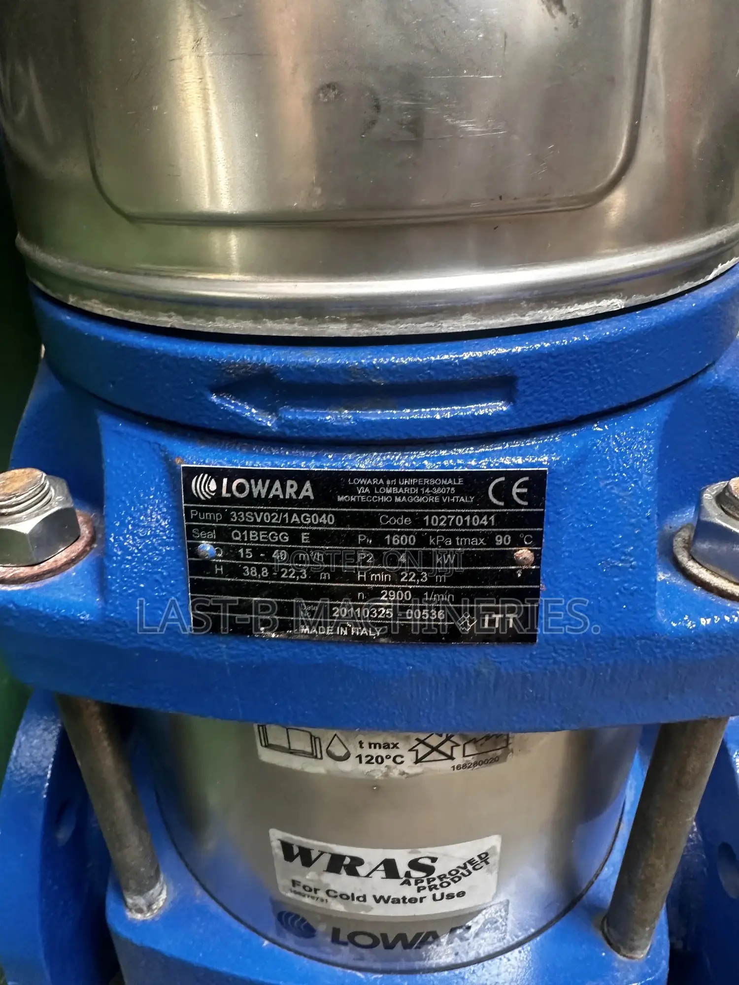 Lowara Vertical Stainless Water Pump