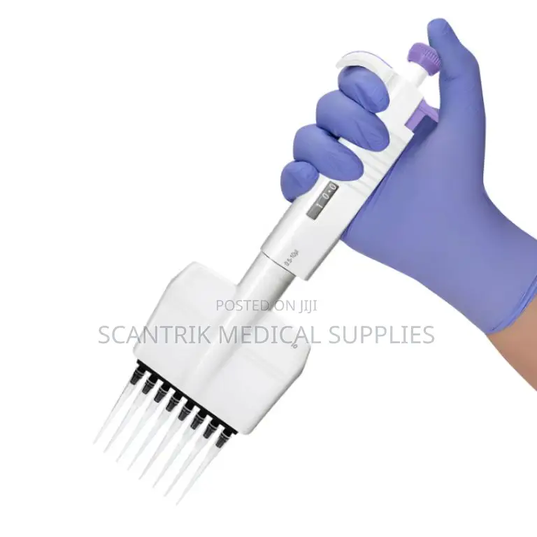 High-Efficiency 12-Channel Adjustable Micropipette