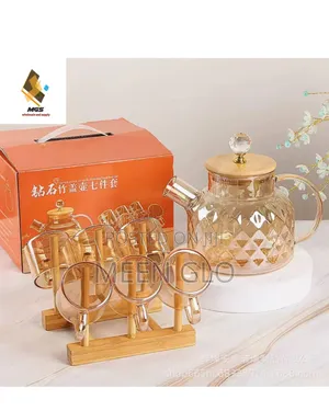 7-Piece Transparent Borosilicate Glass Teapot Set