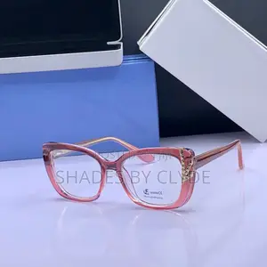 Elegant Cat-Eye Eyeglasses - Pink Gold, Blue Light Protection!