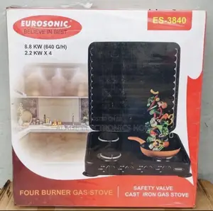 Eurosonic 4 Burner Table Top Gas Stove (Auto Ignition)