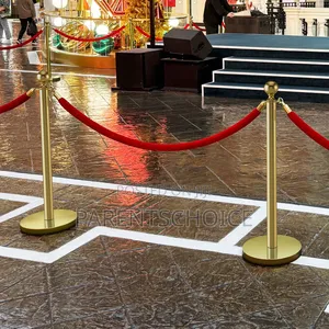 Rope Divider, 1.5m Red Twisted Hemp Rope Barrier