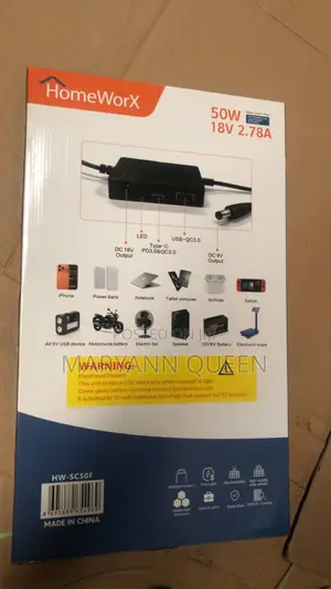 Homeworx 50w Solar Usb Super Fast Charger Hw-1850sc