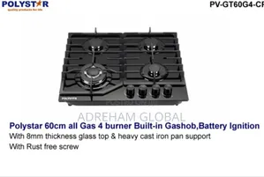 Polystar 4 Burner Glass Top Cabinet Gas Cooker
