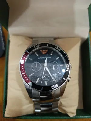 Emporio Armani Renato Chronograph – Silver Black Executive Watch