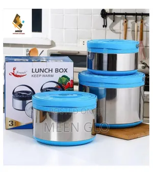 3-Pieces Stainless Steel Lunch Box Food Warmer Set
