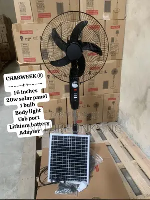 Charweek Solar Standing Fan