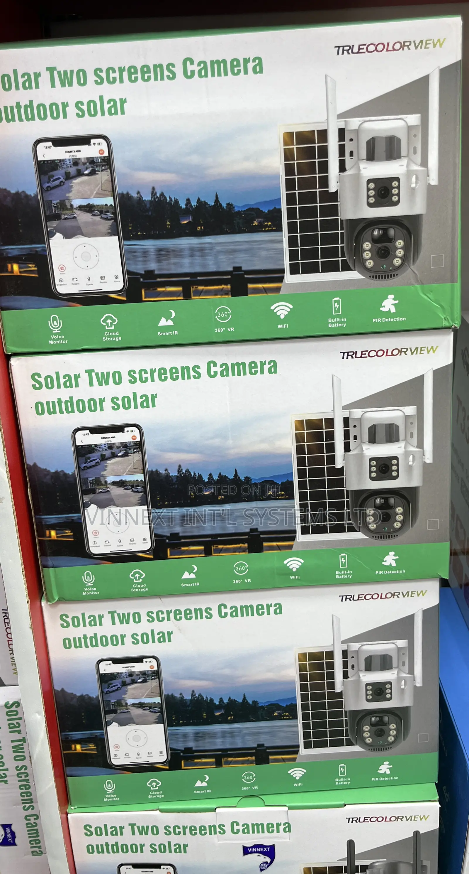 V380 Dual Lens Solar Camera