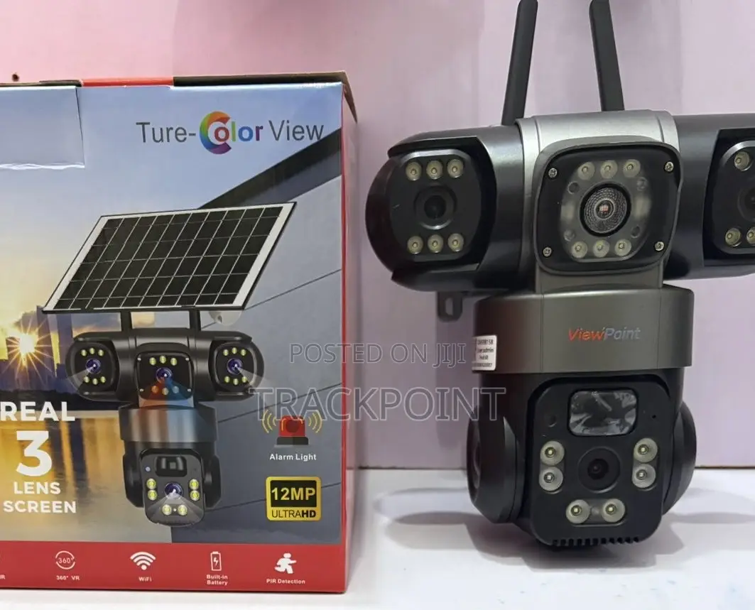 Ultra Hd Solar-Paneled CCTV Dual-Lens Camera