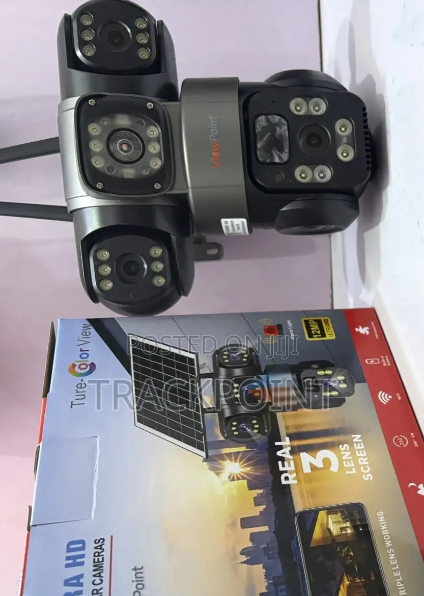 Ultra Hd Solar-Paneled CCTV Dual-Lens Camera