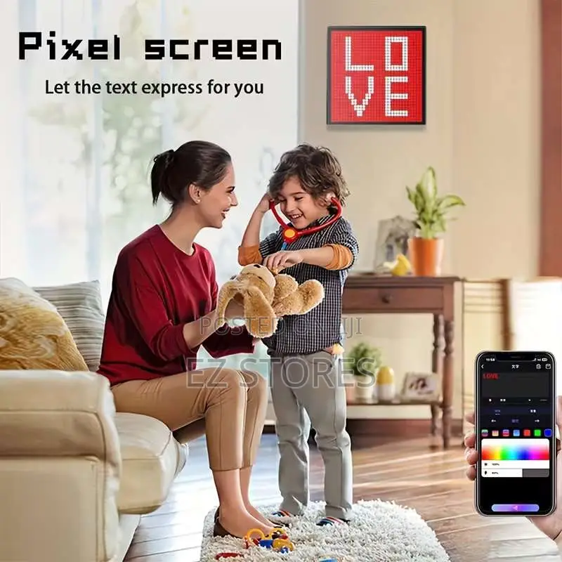 32x32 RGB Led Pixel Display | App-Controlled Smart Board