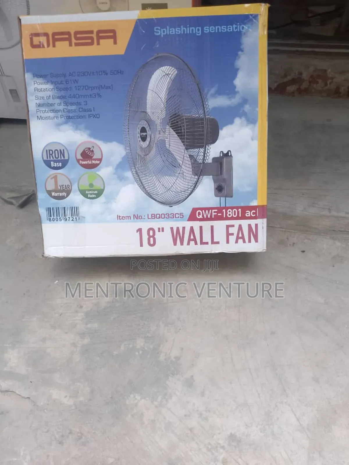 Qasr Wall Fan 18"