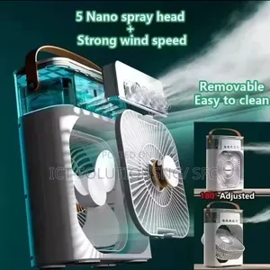 3 In 1 Fan And Humidifier 6 Light Changing