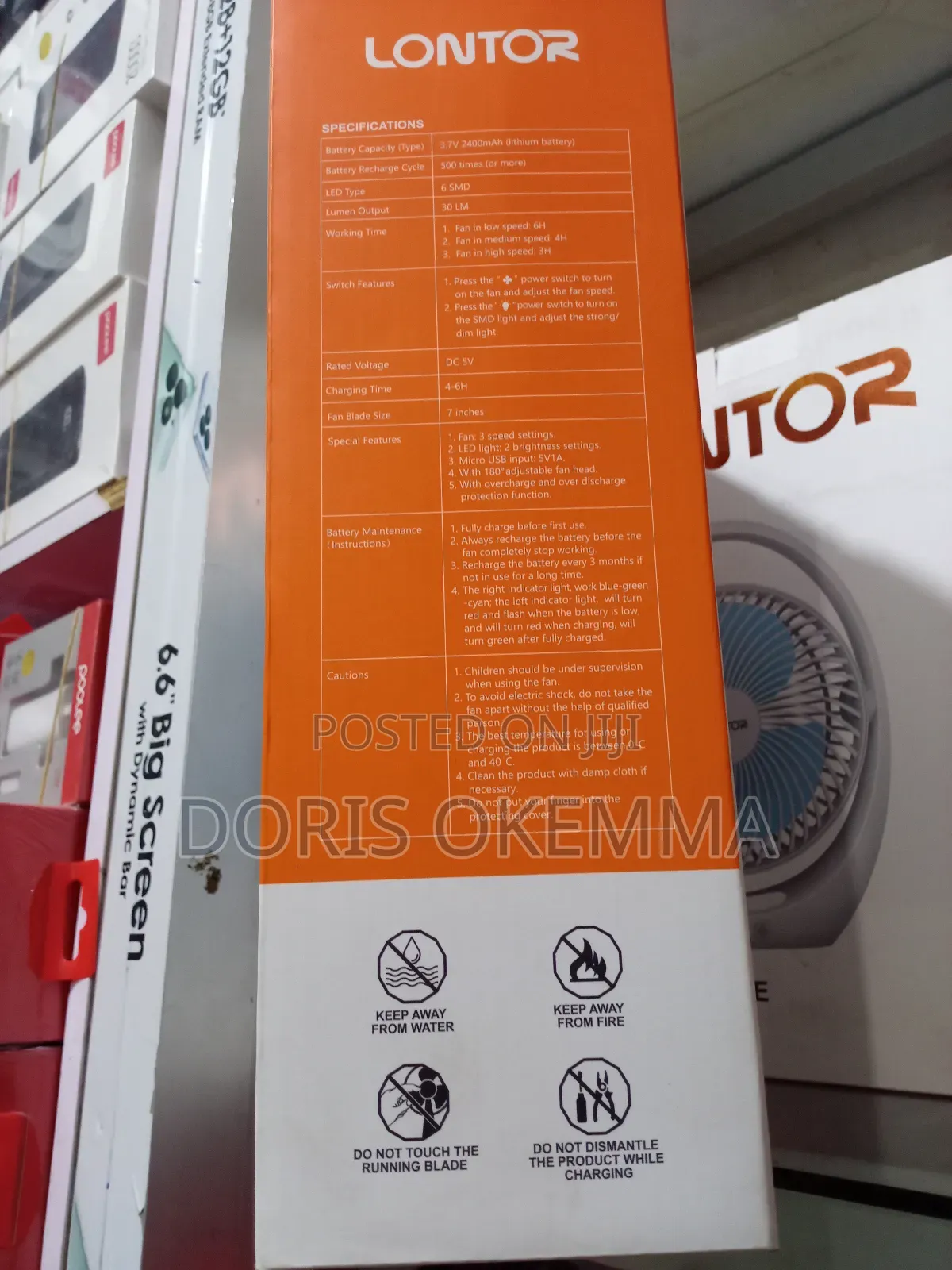 Original Lontor Mini Fan