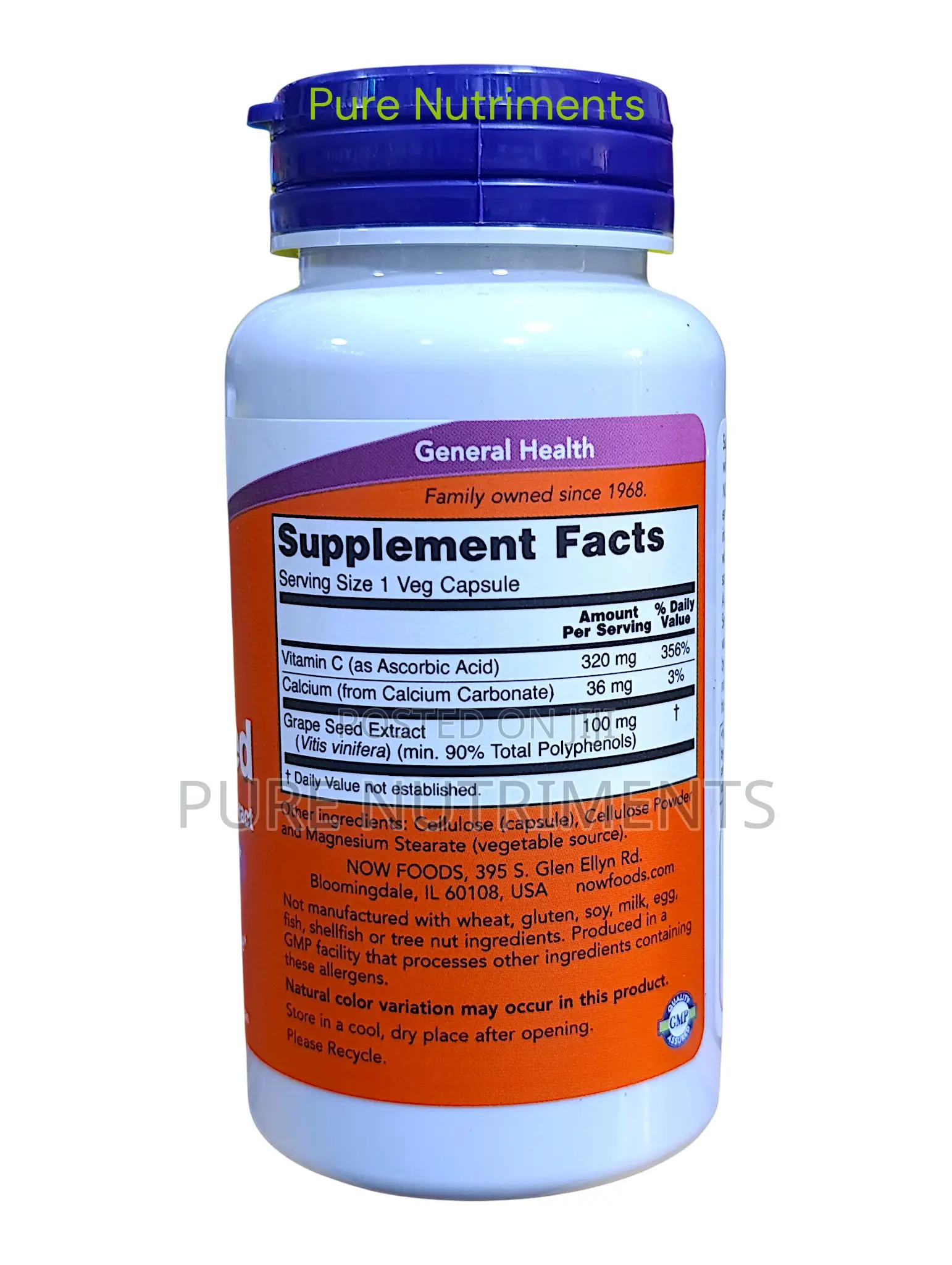 Now Grape Seed Extract 100mg–Antioxidant Immune Support 100 Veg Caps