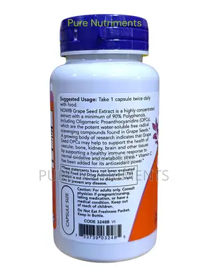 Now Grape Seed Extract 100mg–Antioxidant Immune Support 100 Veg Caps