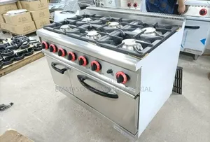 Commercial 6burner Gas Cooker With Side Oven