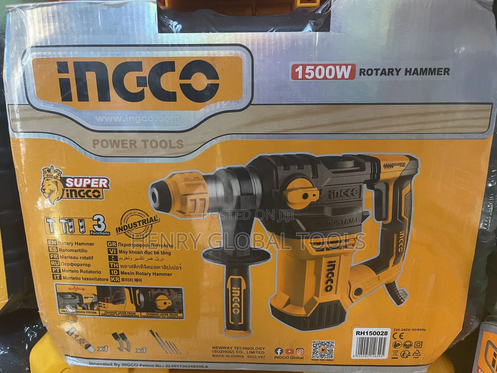 1500w Ingco Electric Rotary Hammer Machine