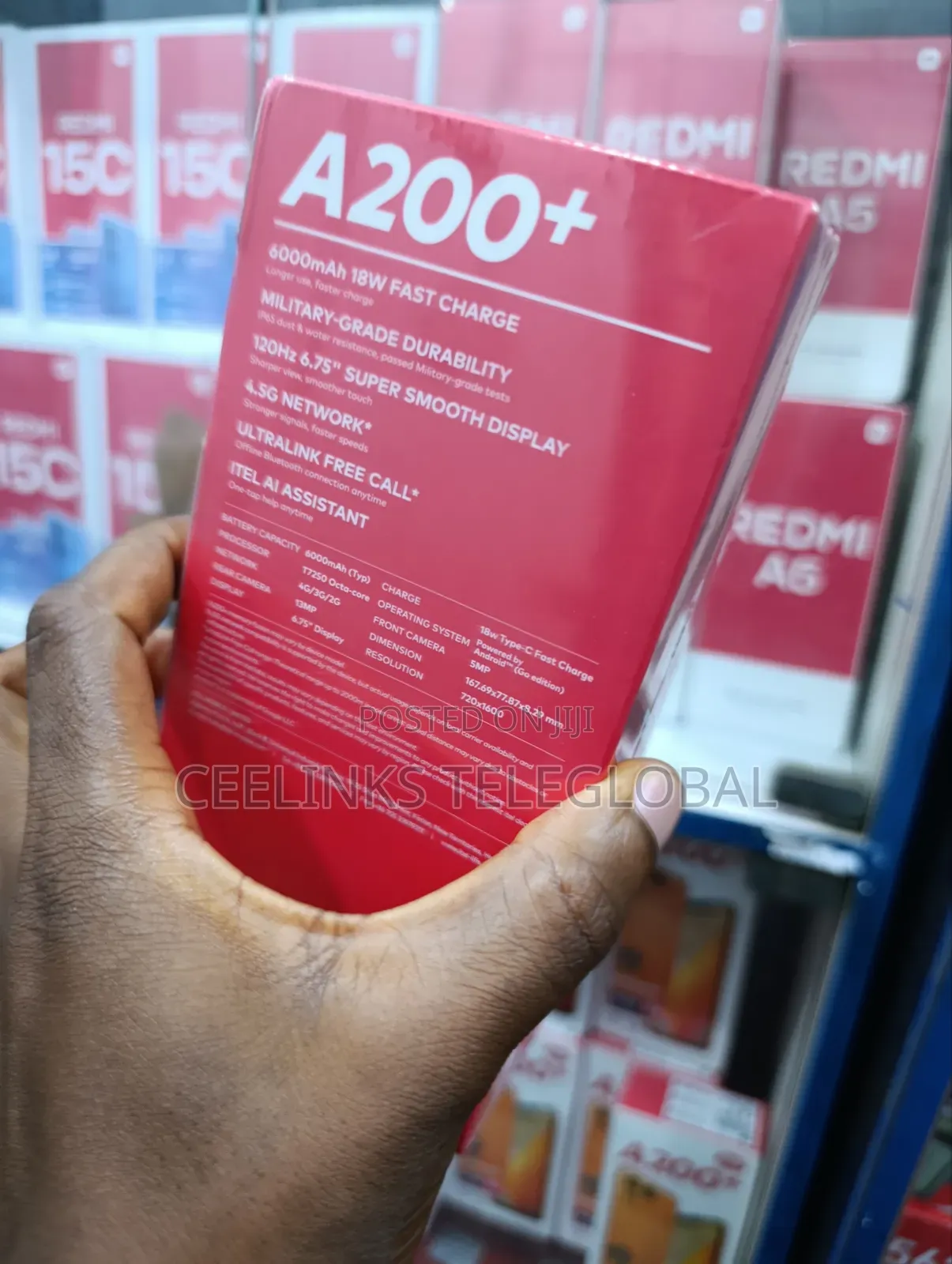 New Itel A200+ 64 GB Black