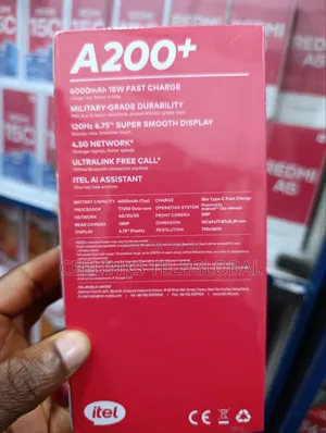 New Itel A200+ 64 GB Black