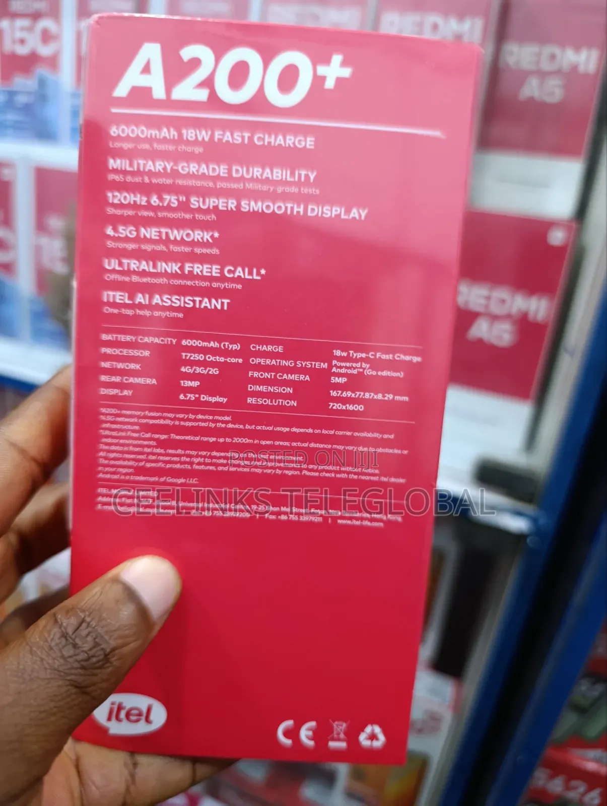 New Itel A200+ 64 GB Blue