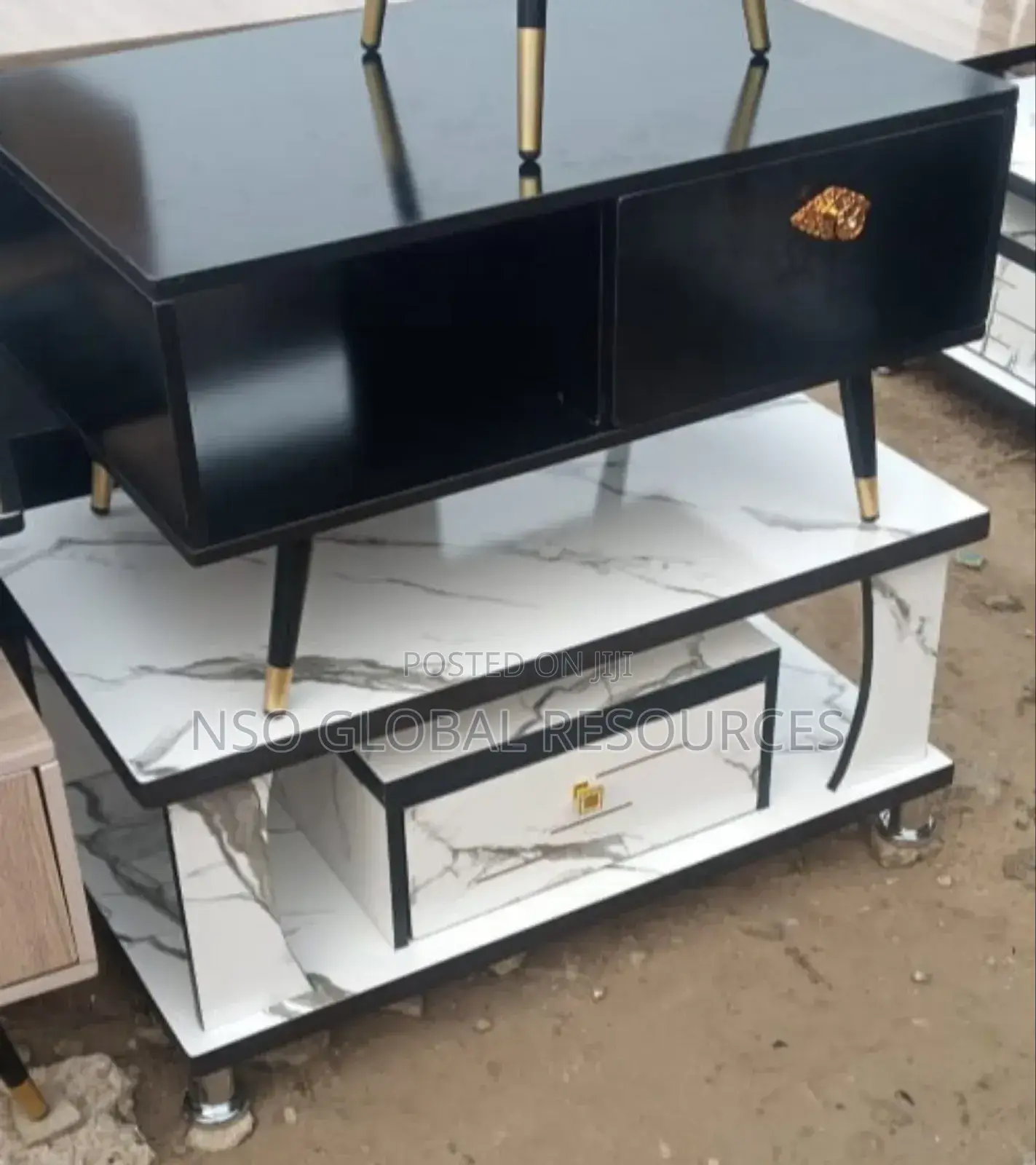 Black and White Table Neatly Designed