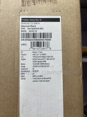 New Laptop Acer Predator Helios Neo 16 16GB Intel SSD 1T