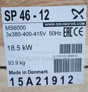 Grundfos Submersible Pump 25hp