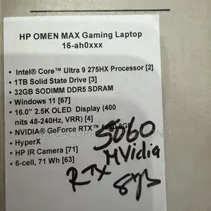 New Laptop HP Omen Max 16 32GB Intel Core Ultra 9 SSD 1T