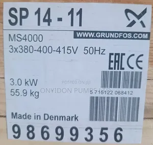 Grundfos Submersible Pump 4hp..