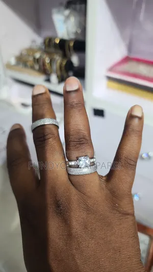 Trio Set Titanium Wedding Ring