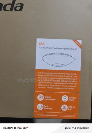 Tenda I26 Ax1500 Wi-Fi 6 Dual Band Gigabit Ceiling Access Point