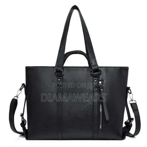Extra Large Black Ladies Office Work Tote Hand Bag