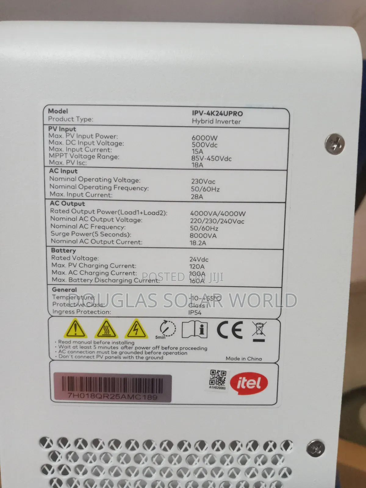 Itel Hybrid Inverter 4kva 24v Pro