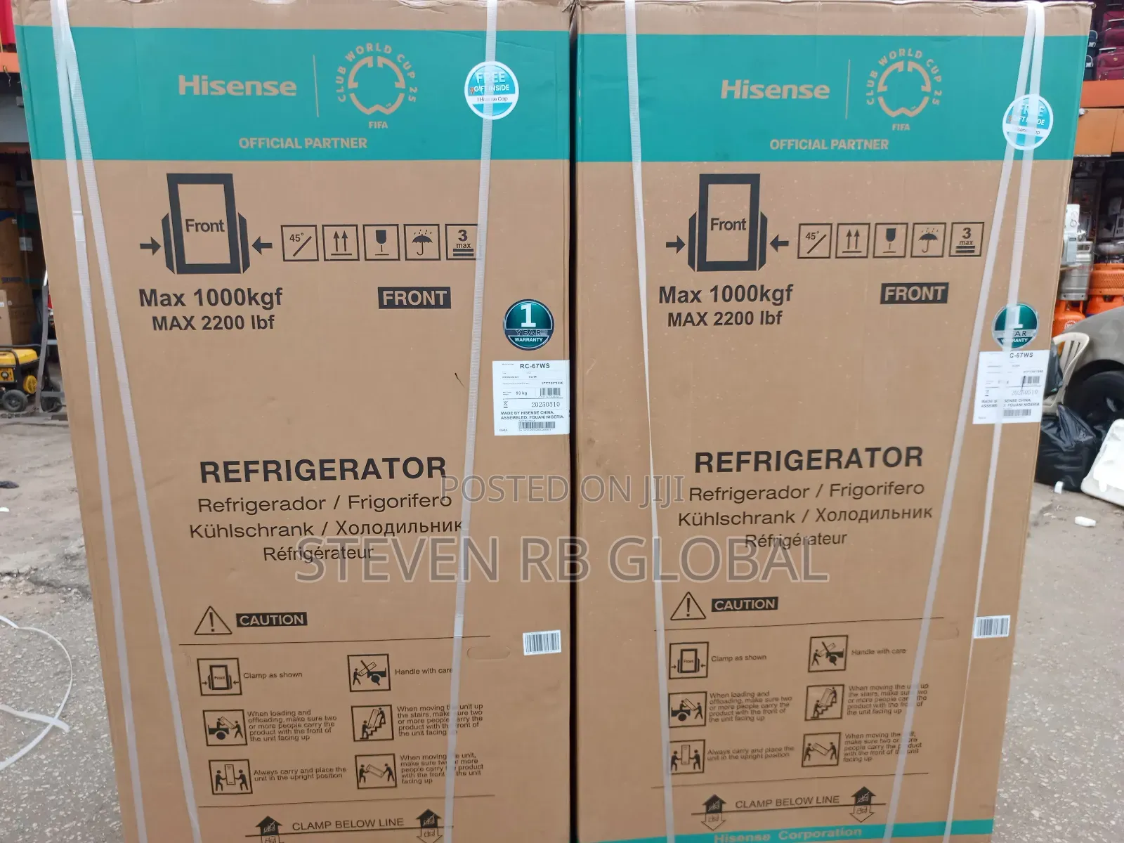 Hisense 516l Side-by-Side Refrigerator With Water Dispenser | 67ws