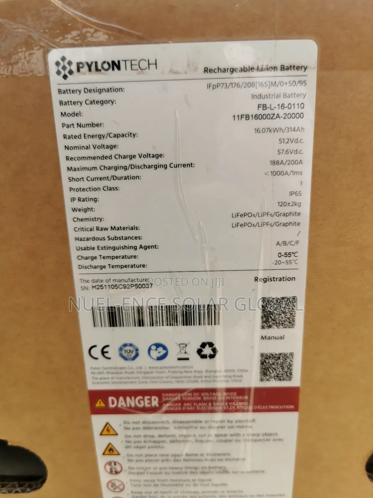 16kw Pylon Tech Lithium Batteries