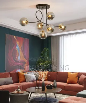 Junyu Nordic Modern Magic Beam Glass Ceiling Chandelier Led Gold/