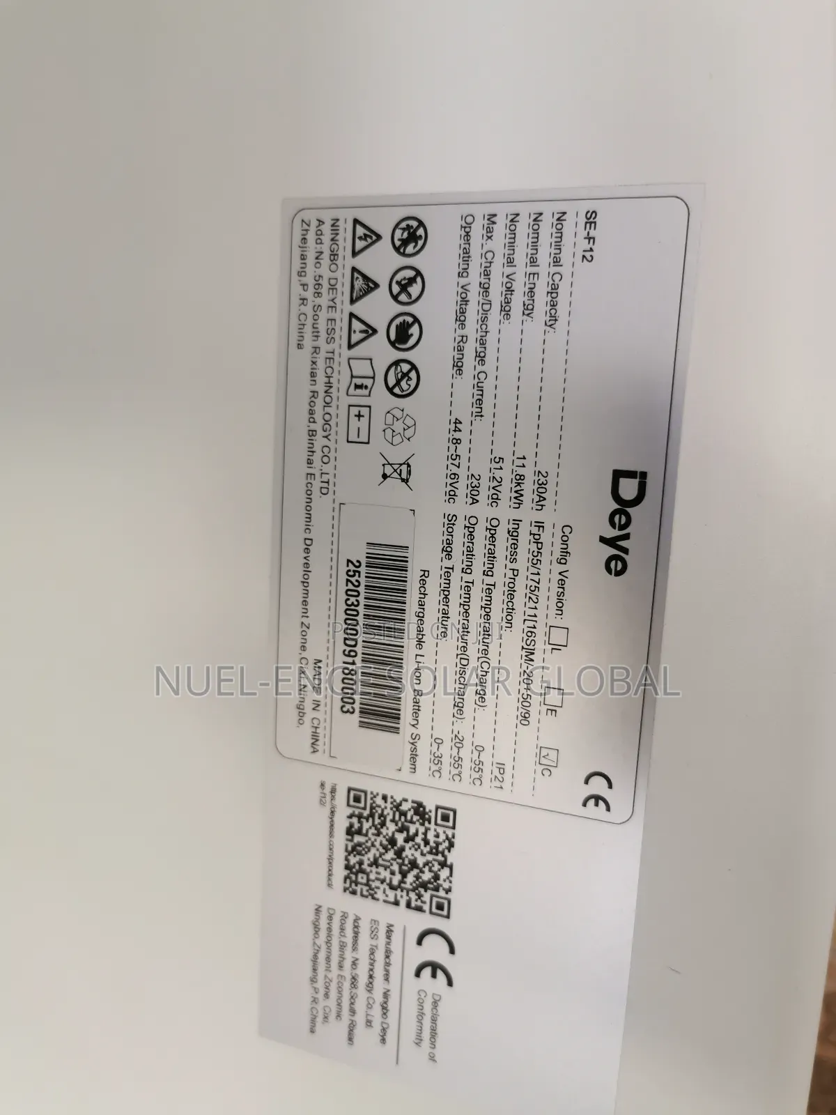 12kw Deye Lithium Batteries