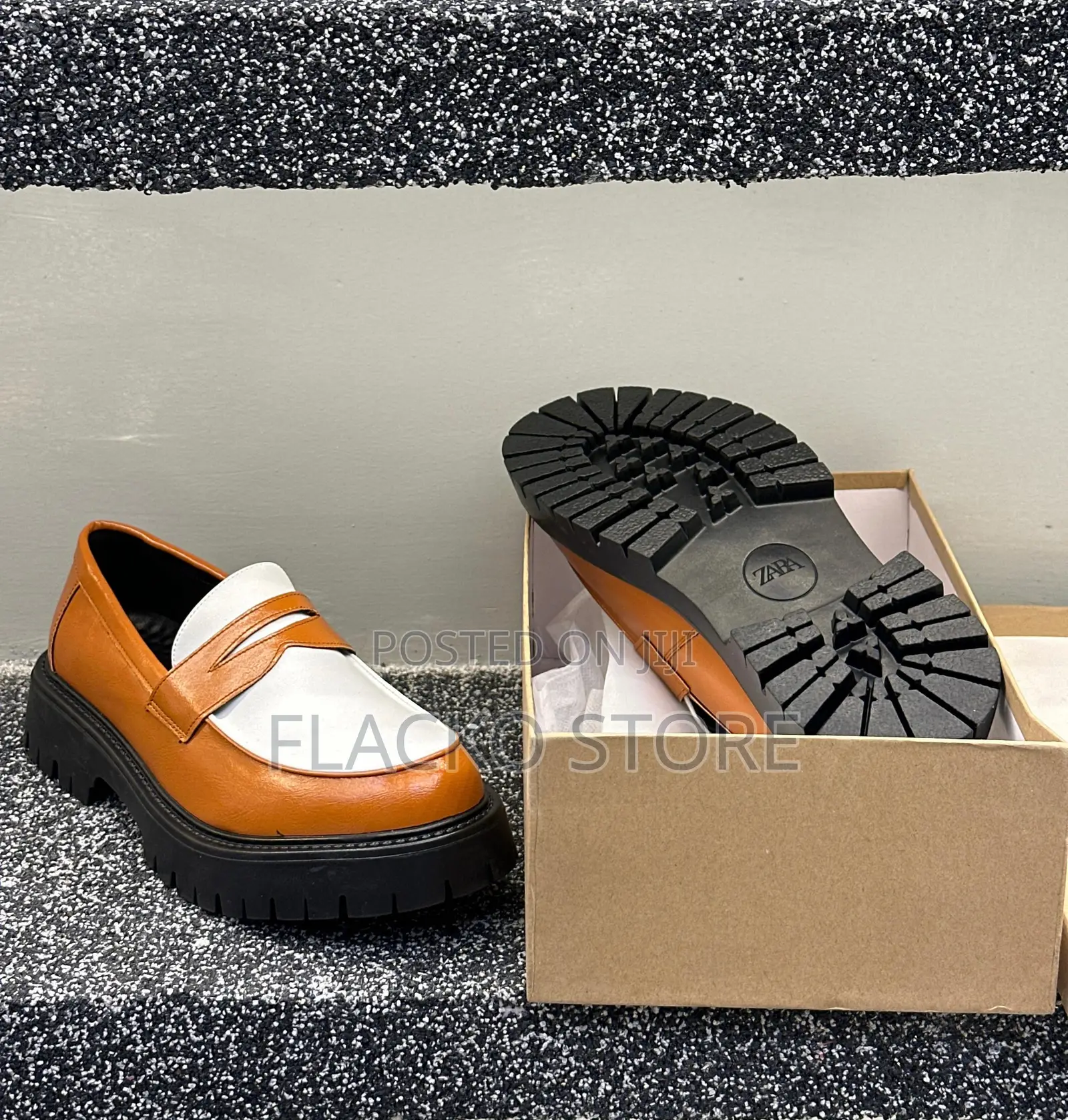 Original Zara Derby Chunky Loafers Shoes