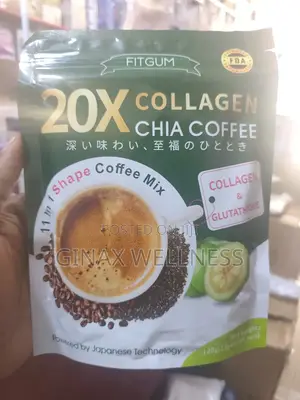 20x Collagen and Chia Coffee Powder for Beauty and Weight Loss