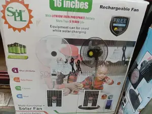 SPL Solar Rechargeable Standing Fan With Solar Panel