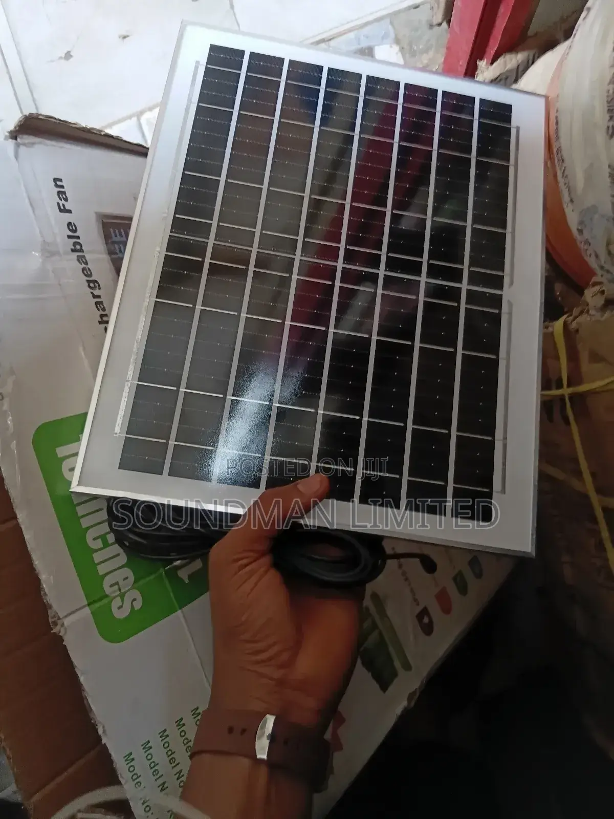 SPL Solar Rechargeable Standing Fan With Solar Panel