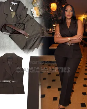Zr Luxe Belted Vest Set