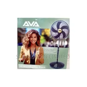 Ava 18" Standing Fan Black