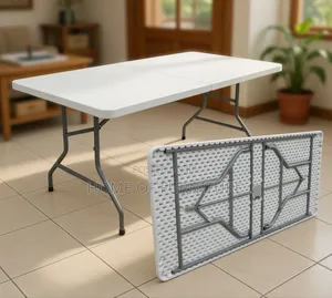 6ft Foldable Rectangular Plastic Table – Portable Folding Table