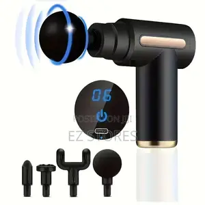 Rechargeable Massage Gun | 6 Speeds Lcd Deep Tissue Massager