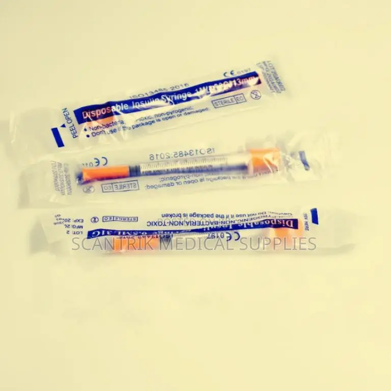 Insulin Syringe With Safety Needle Cap