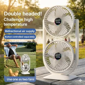 2 in 1 Usb Rechargeable Desktop Portable Rotatable Electric Fan