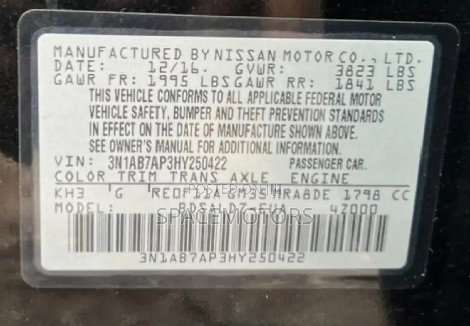 Nissan Sentra 2017 Black