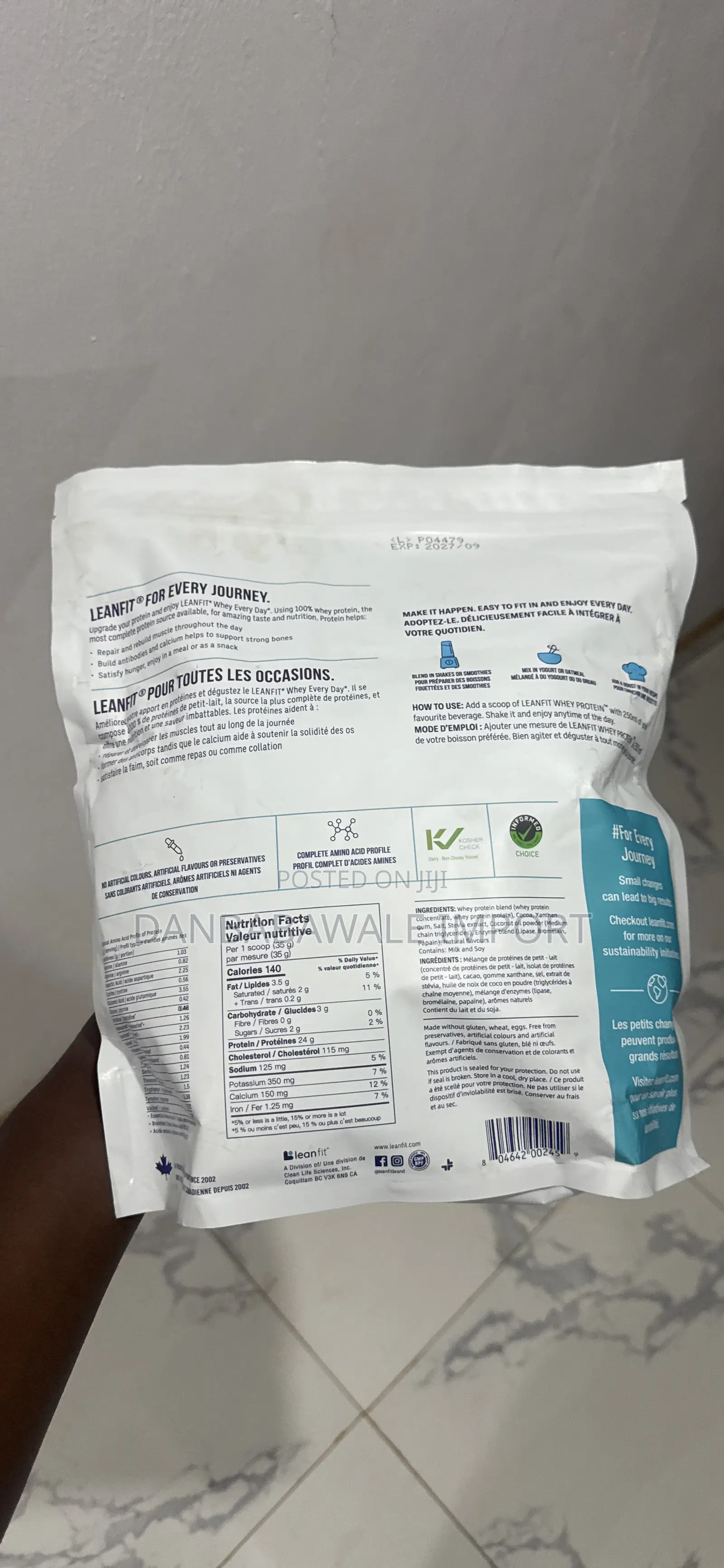 Leanfit Whey Protein – Chocolate Flavour | 2kg Protein